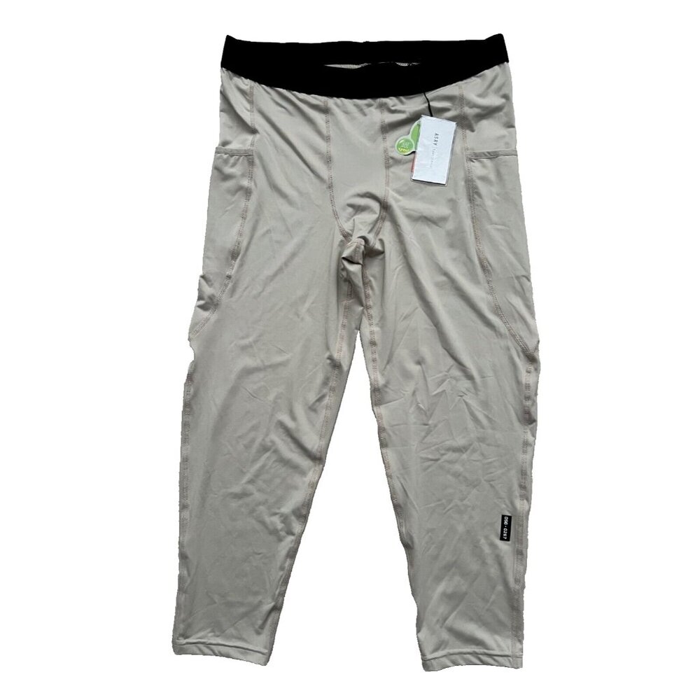 ASRV Sportwear DSG. 0267 SilverPlus Side Pocket Legging in Sand Smoke ( L )